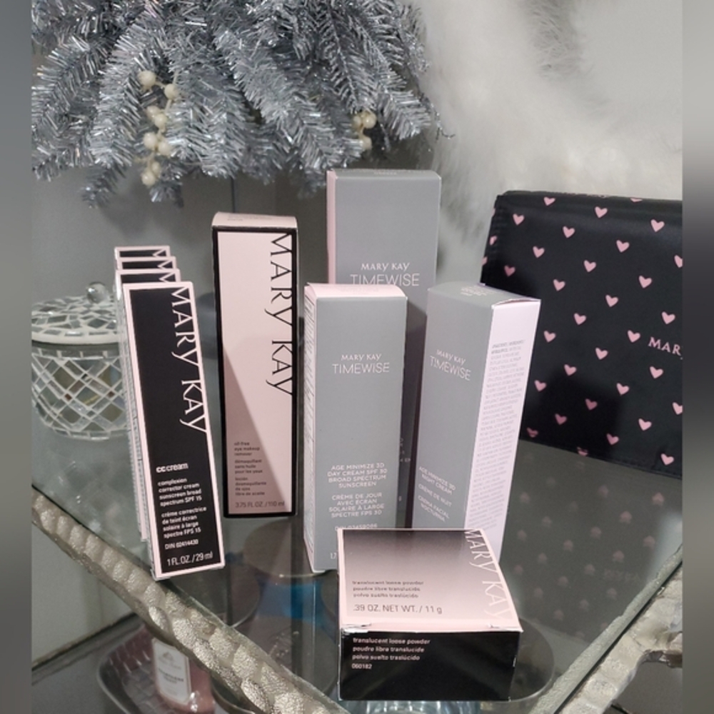 Mary Kay Skin Care, Cosmetics  CC Cream, translucent powder, make-up remover